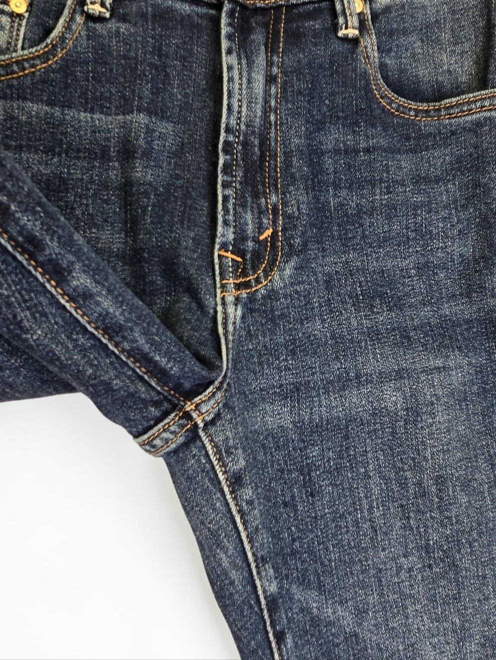 Mother The Dazzler Shift Jean Size 27 Dark Blue Denim Straight Leg Mid-rise - Picture 8 of 13